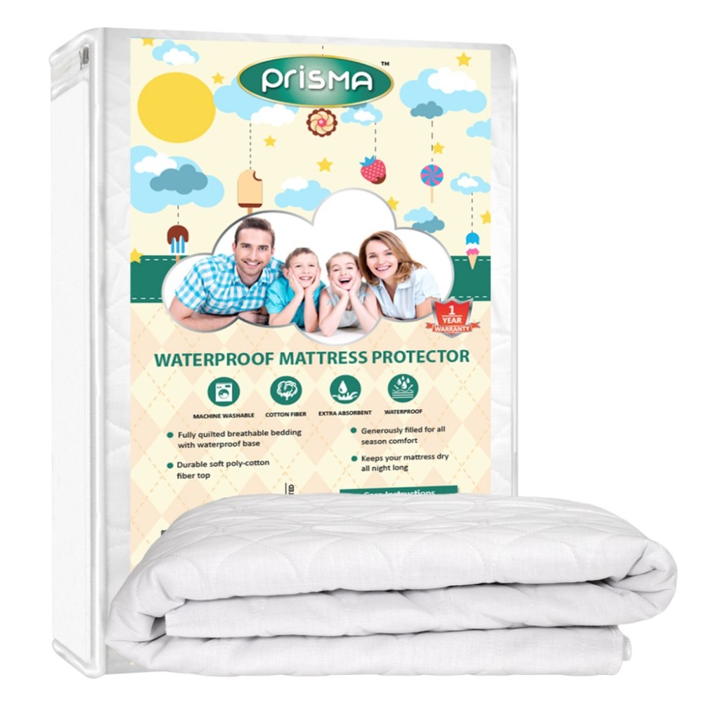 Mattress Pad Sheet Protector - Soft Quilted Cotton with a Waterproof Layer  to Protect Your Mattress and Keep Sheets and Linen Dry. Superior